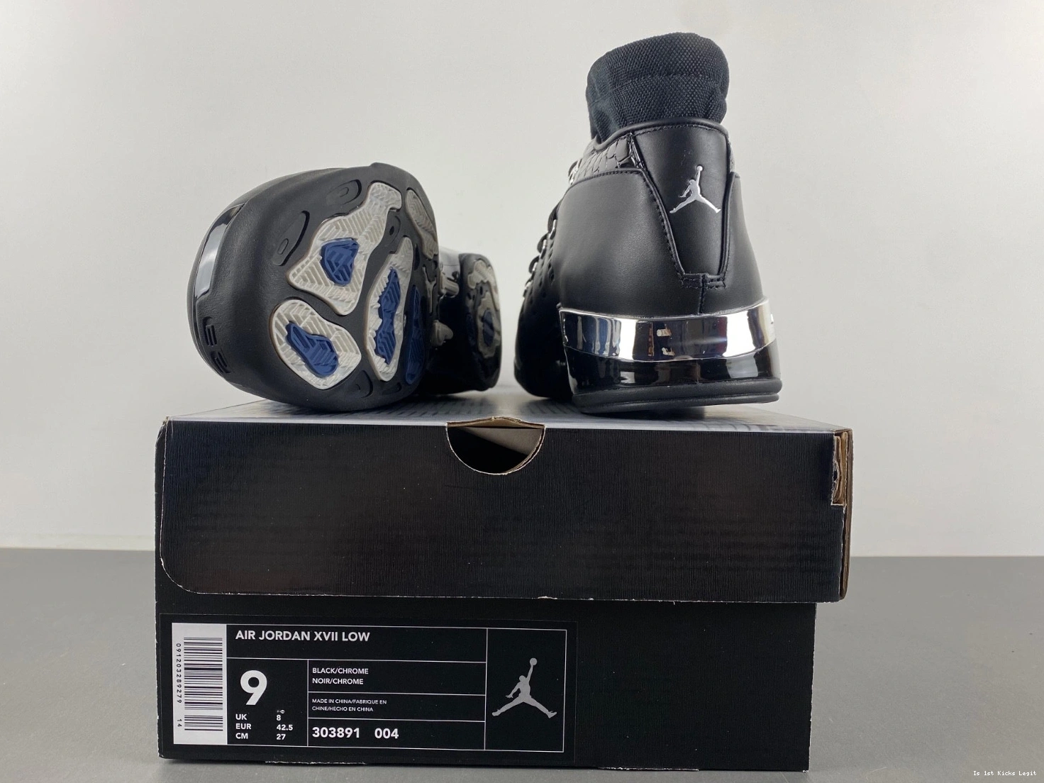 'Black Chrome' OG Low Air 303891-004 Jordan 17 1025